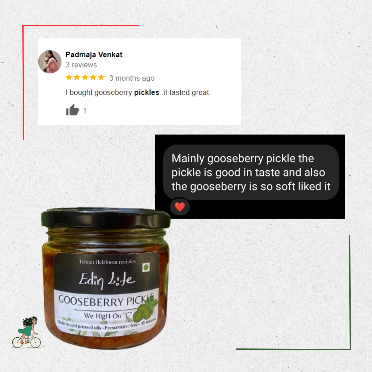 Gooseberry Pickle - ఉసిరికాయ పచ్చడి - Glass Jar - 300 g