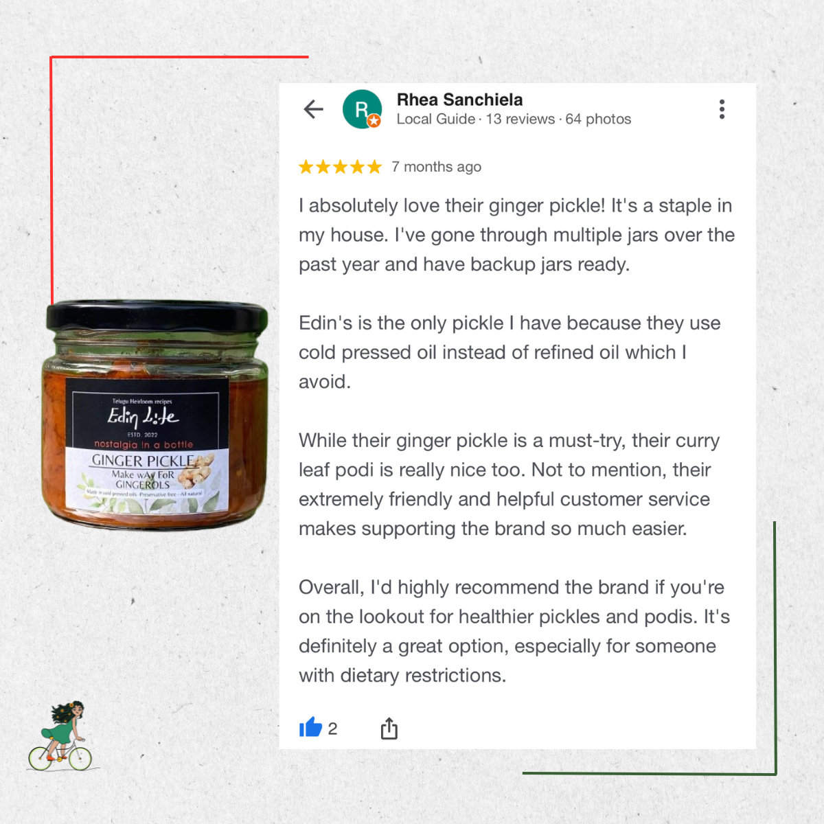 Ginger Pickle - అల్లం పచ్చడి - Glass Jar - 300 g