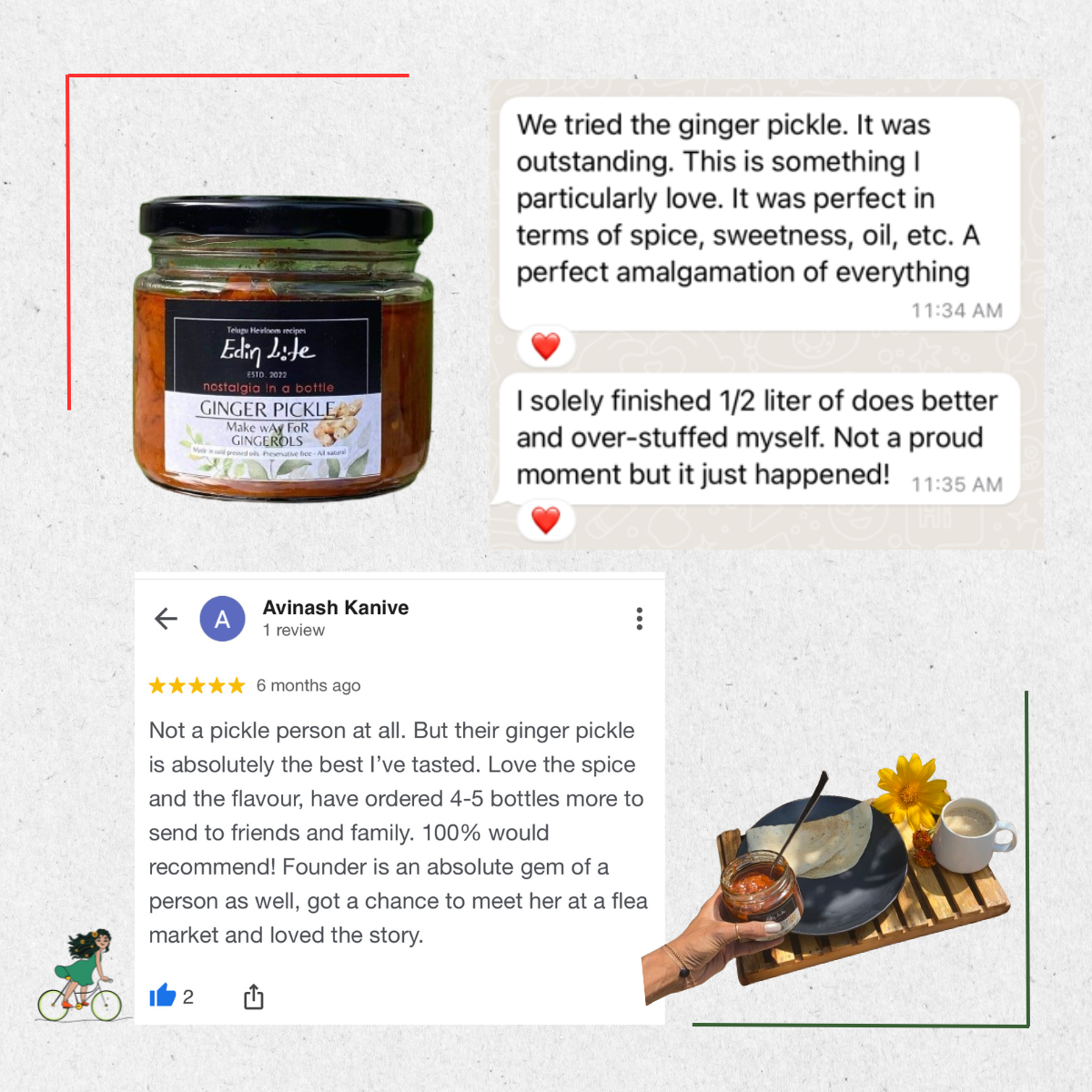 Ginger Pickle - అల్లం పచ్చడి - Glass Jar - 300 g
