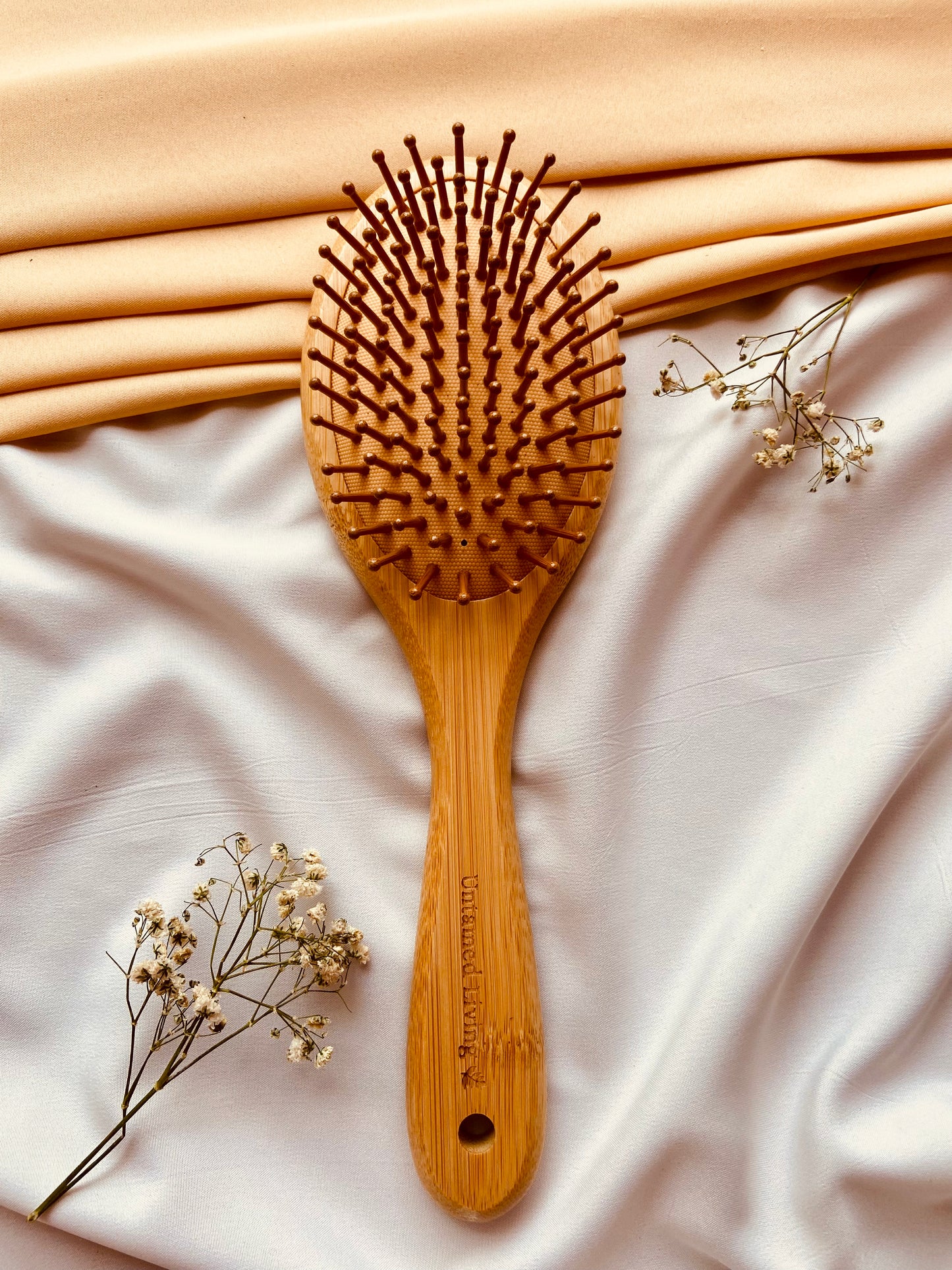 Premium Oval Brown Paddle Hair Brush - Medium