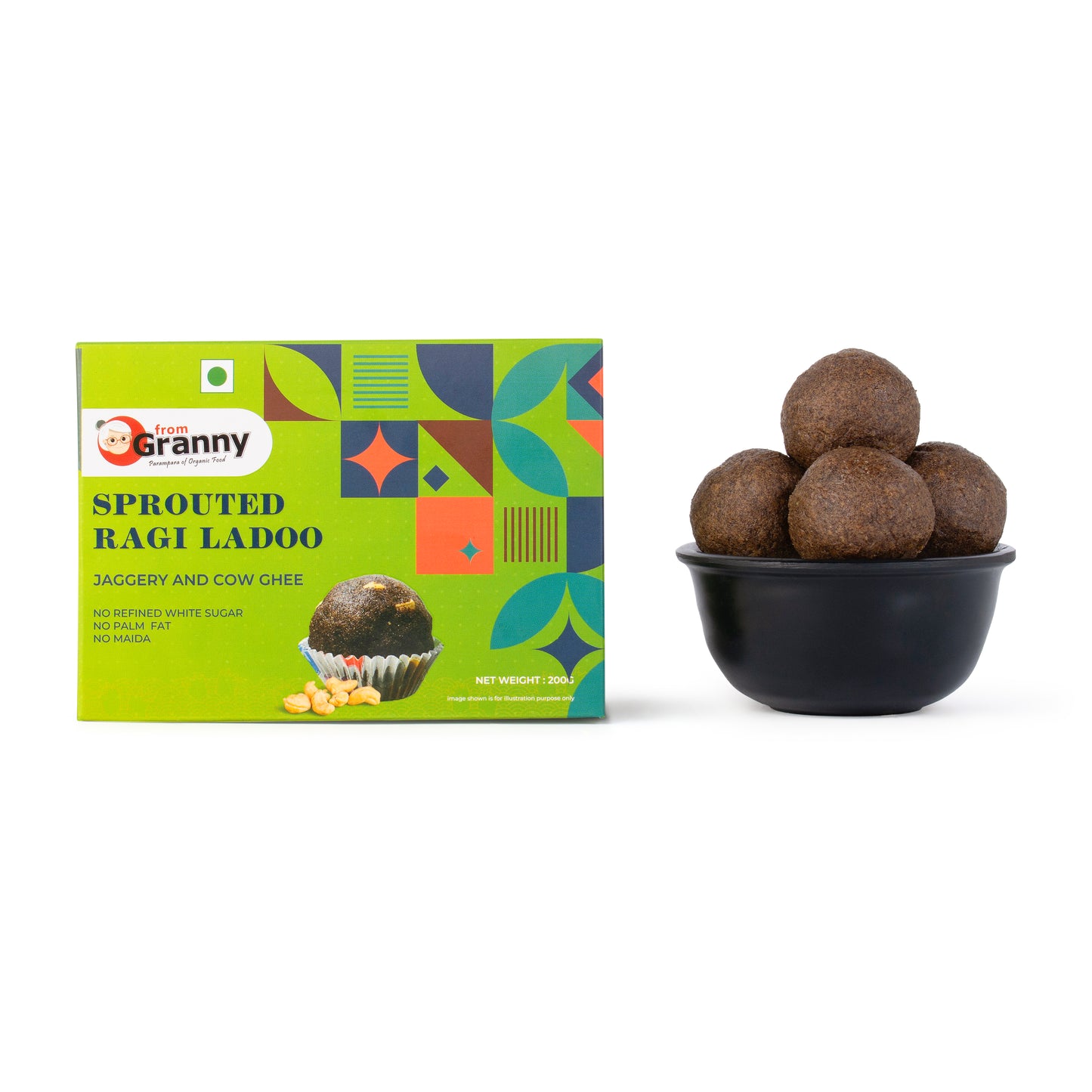 Sprouted Ragi Laddu | Nachni Ladoo - 200 gm