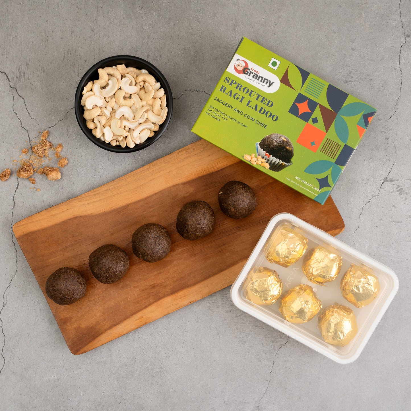 Sprouted Ragi Laddu | Nachni Ladoo - 200 gm