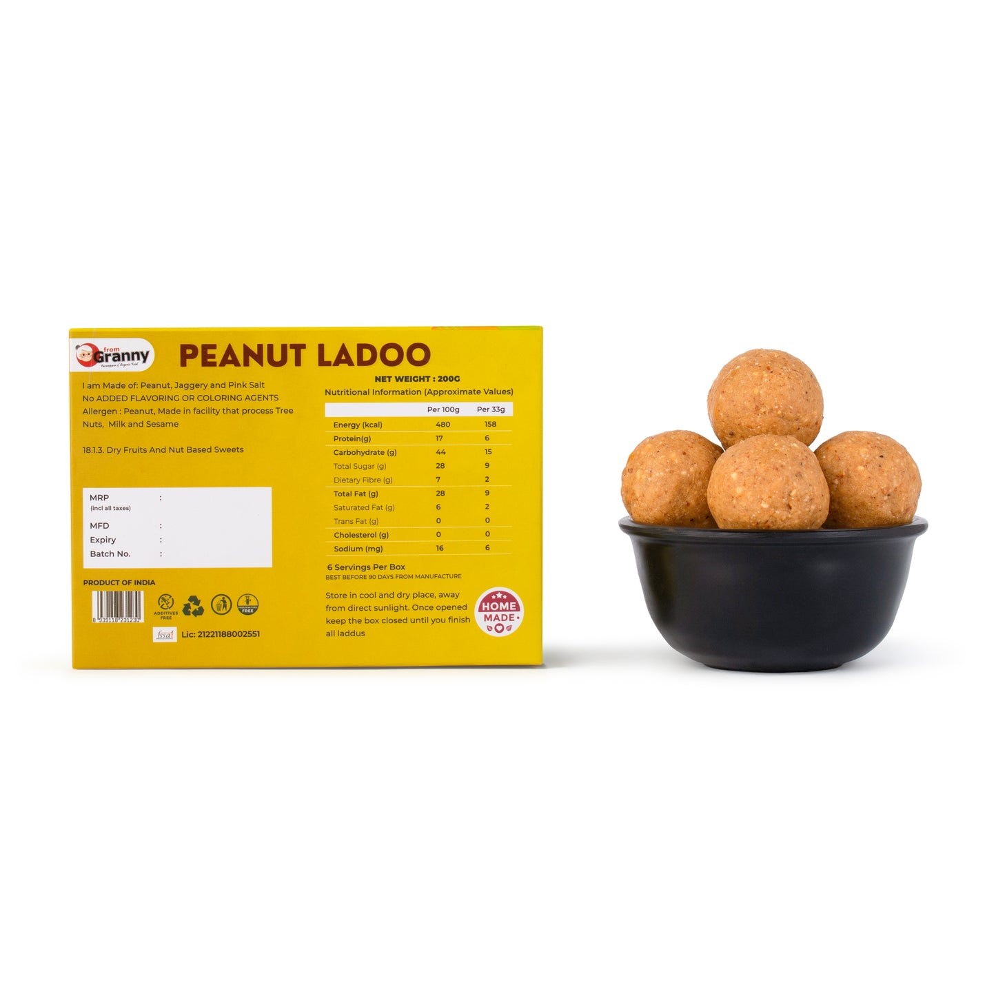 Peanut Ladoo | Groundnut Ladoo with Jaggery- 200 gm