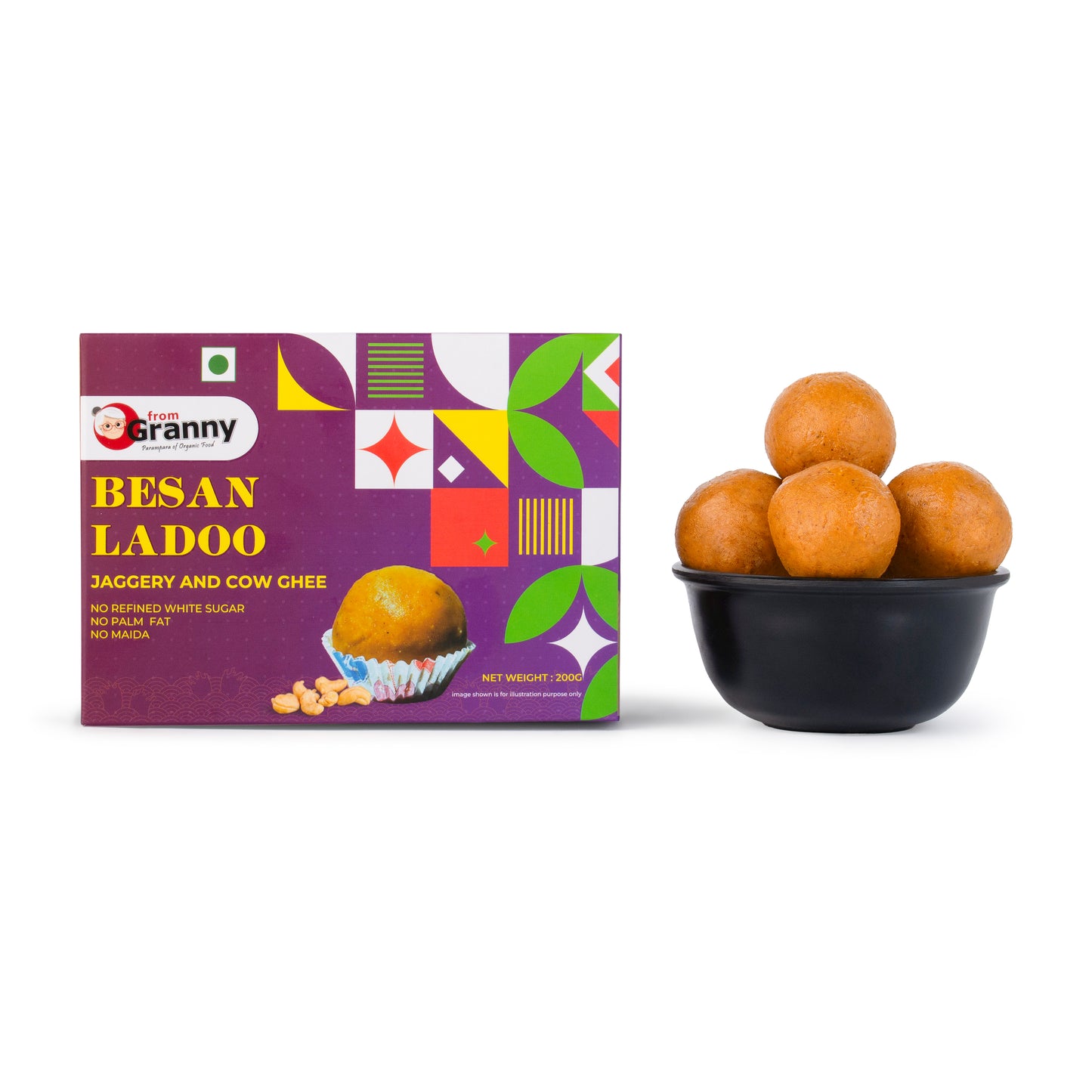 Healthy Besan Ladoo with Jaggery - 200 gm