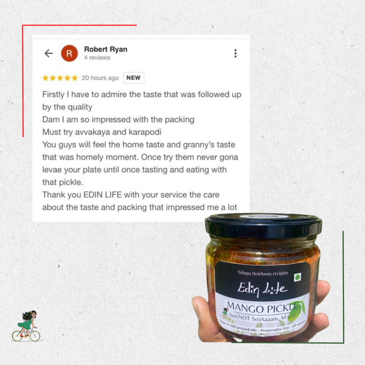 Mango Pickle - ఆవకాయ పచ్చడి - 300 g Pouch Pack