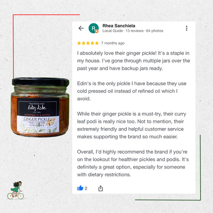 Ginger Pickle - అల్లం పచ్చడి - Glass Jar - 300 g