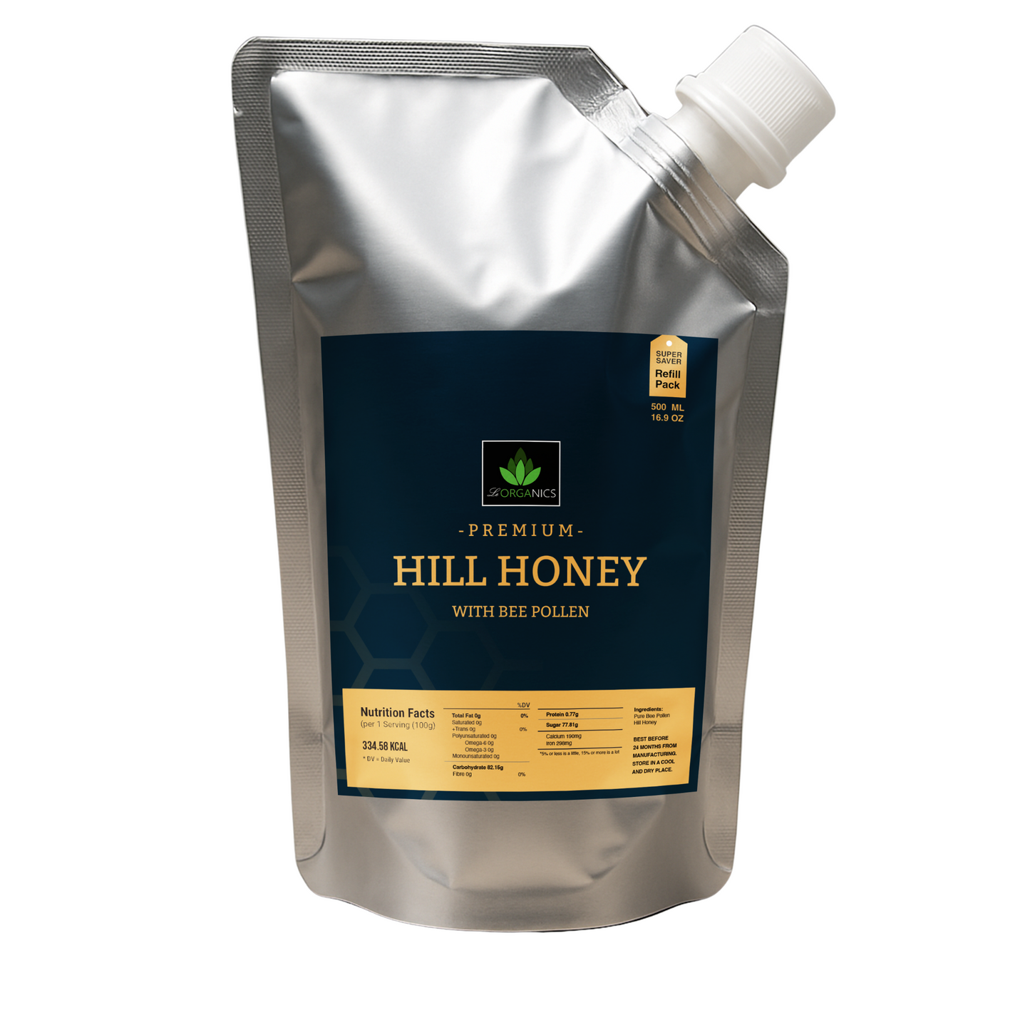 LeOrganics : Kurunji Hill Honey with Bee Pollen - 500 grams