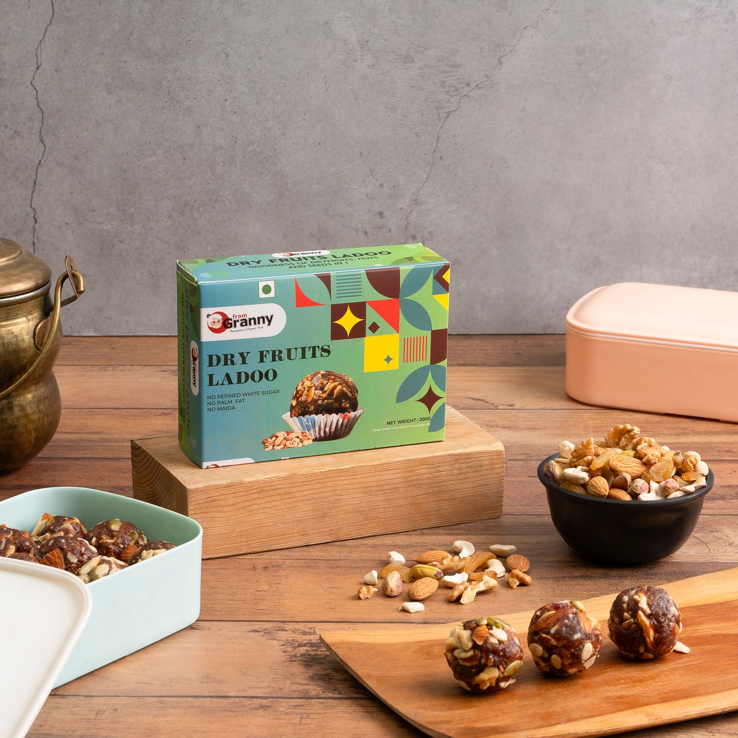 Dry Fruit Laddu with Dates - 200 gm