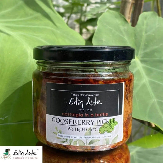 Gooseberry Pickle - ఉసిరికాయ పచ్చడి - Glass Jar - 300 g