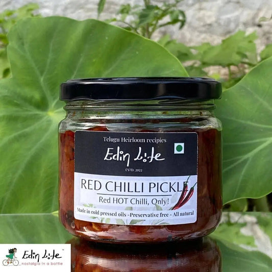 Red Chilli Pickle - పండుమిరపకాయ పచ్చడి  - Glass Jar - 300 g