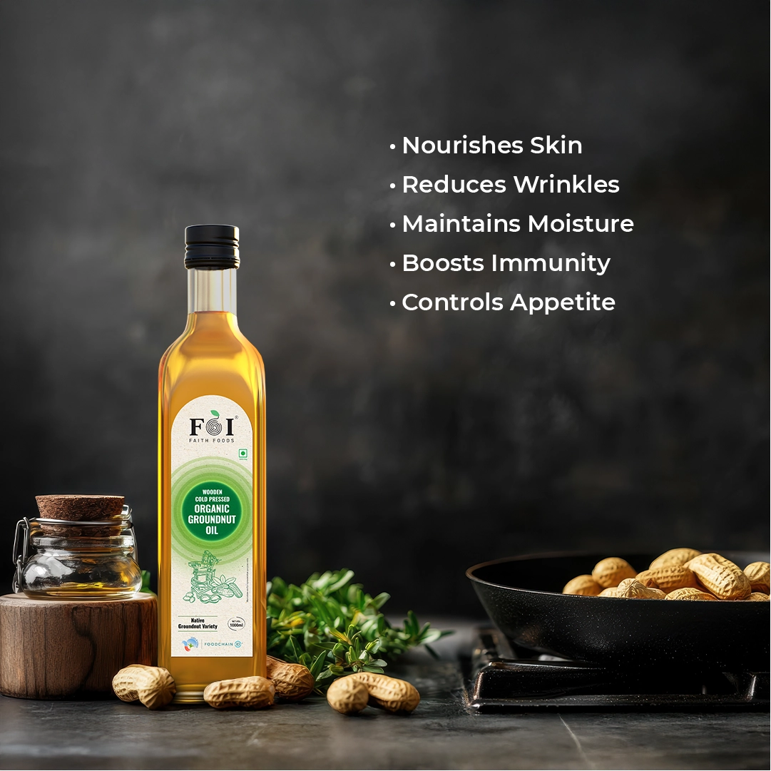 Organic Cold Pressed Groundnut Oil  - 1 Liter